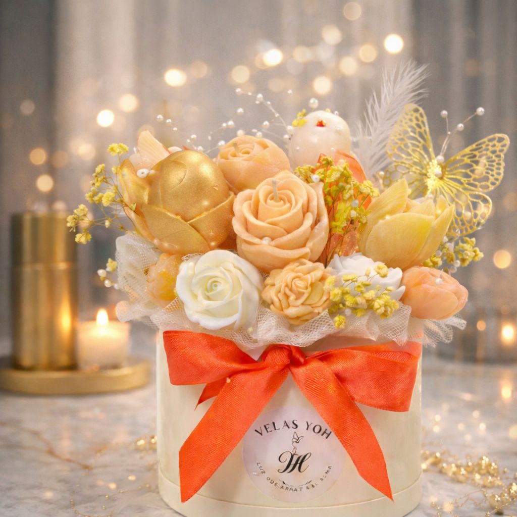 Bloom Candle Gift Basket