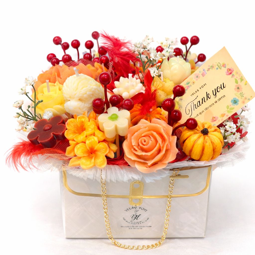 Luxury Floral Candle Basket – Handmade Decorative Gift Box