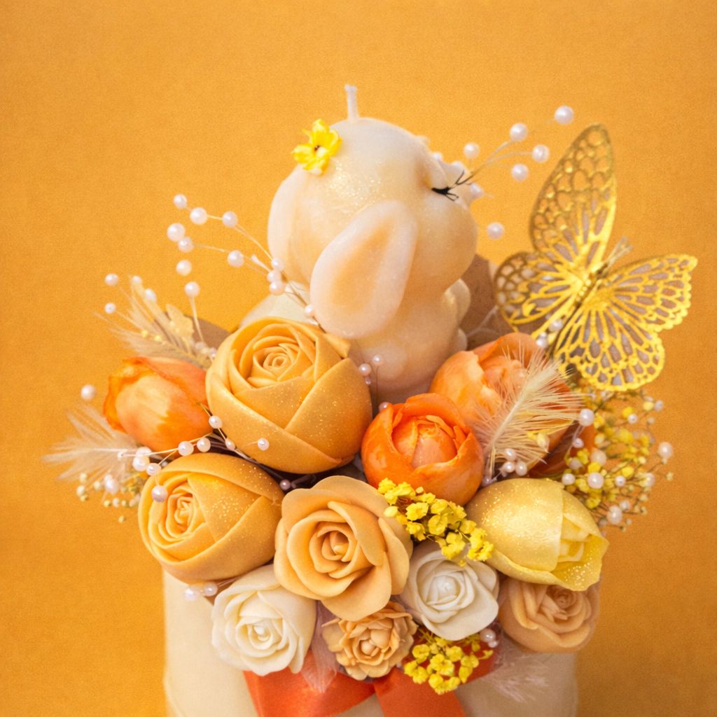 Bloom Candle Gift Basket