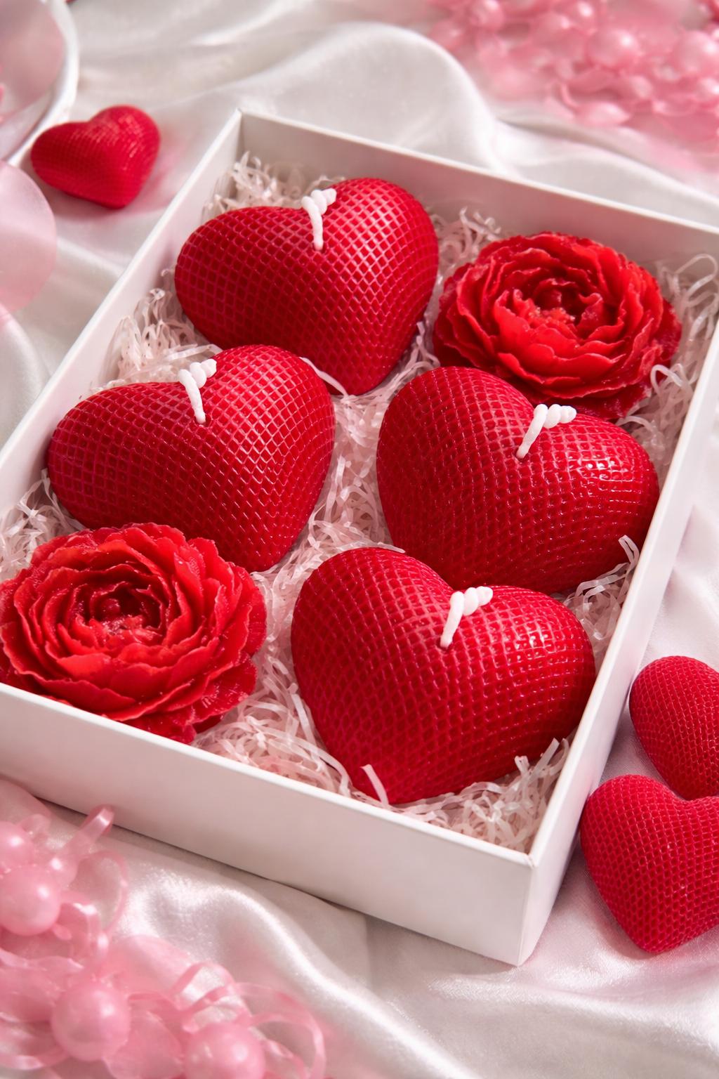 Heart Rose Candle Gift Box
